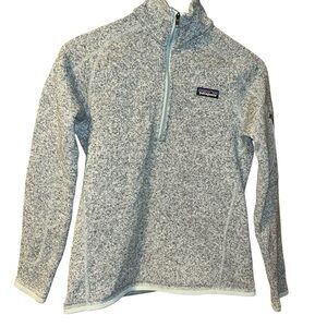 Patagonia Women's Better Sweater 1/4-Zip Fleece light blue pullover S small